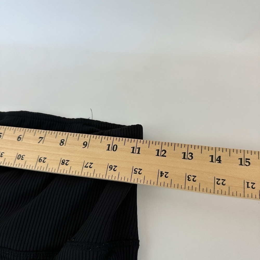 Leggings Womens Black Ribbed - Picture 5 of 9